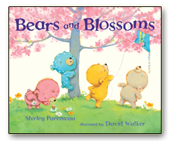 Book Cover, "Bears and Blossoms" by Shirley Parenteau